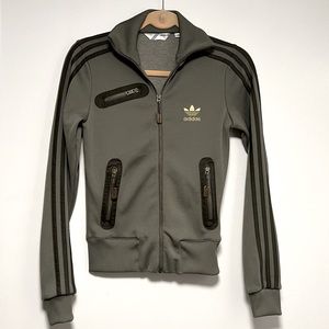 Rare Retro Adidas Track Jacket (army green)